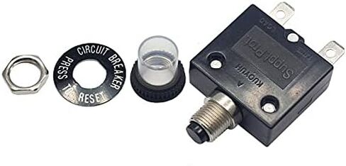1pc KUOYUH 98 Series 125/250VAC 32VDC 50/60Hz Push Button Manual Reset Thermal Overload Circuit Breaker with Transparent Waterproof Dust Cap 3-70A (50A 1pc) in Saudi Arabia