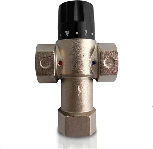 1" DN25 Solar Energy Shower Mixer Thermostatic Valve Automatic Mixing Brass Valve in Saudi Arabia