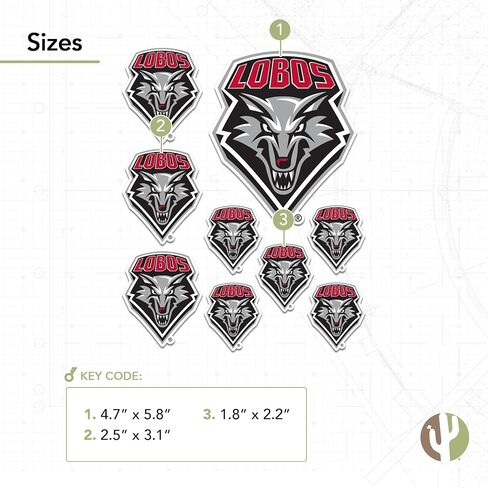 Desert Cactus University of New Mexico Sticker Lobos Unm Lobos Vinyl Scal in Saudi Arabia