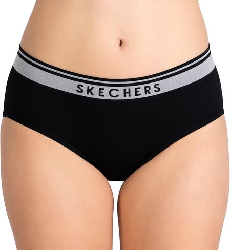 Skechers 4 Pack Womens Undwear, Solid Seamless Panty with Logo, Ropa Interior Sin Costuras, Moisture Wicking in Saudi Arabia