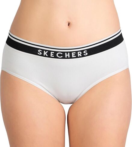 Skechers 4 Pack Womens Undwear, Solid Seamless Panty with Logo, Ropa Interior Sin Costuras, Moisture Wicking in Saudi Arabia