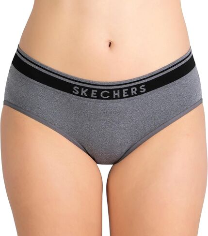 Skechers 4 Pack Womens Undwear, Solid Seamless Panty with Logo, Ropa Interior Sin Costuras, Moisture Wicking in Saudi Arabia