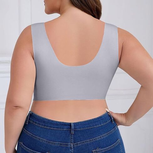 Daisy Bras لكبار السن 3 حزمة الإغلاق الأمامي لا يوجد دانتيل داخلي ملطخ حمالات صامتة كاملة in Kuwait