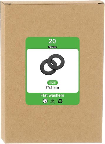 UXCELL 20PCS M20 غسالة مسطحة ، معرف الصلب الكربوني 21 مم × 37 مم OD X 3MM لمسمار الترباس ، إصلاح المصانع ، المطابخ ، المتاجر ، البناء في الهواء الطلق ، الأسود in Saudi Arabia