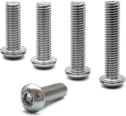 MonsterBolts - M6 x 20mm Button Head Socket Cap Screws, ISO 7380, Stainless Steel A2, 100 Pack in Kuwait