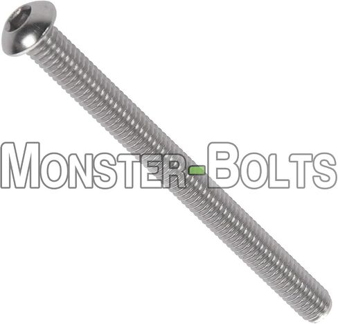 MonsterBolts - M6 x 20mm Button Head Socket Cap Screws, ISO 7380, Stainless Steel A2, 100 Pack in Kuwait