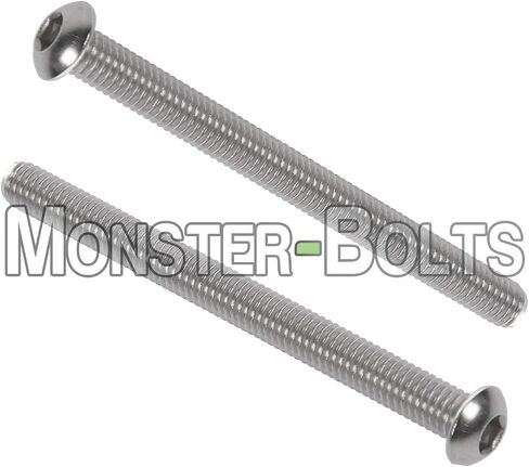 MonsterBolts - M6 x 20mm Button Head Socket Cap Screws, ISO 7380, Stainless Steel A2, 100 Pack in Kuwait
