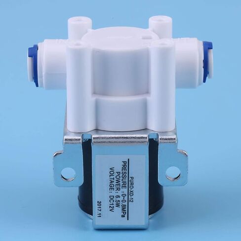 Water Valve, Puro-XD-12 Water Valve Power 6.5w DC 12V Water Electric Solenoid Magnetic Purifier Valve Quick Connect Normally Close for 1/4 inch Tube in Saudi Arabia