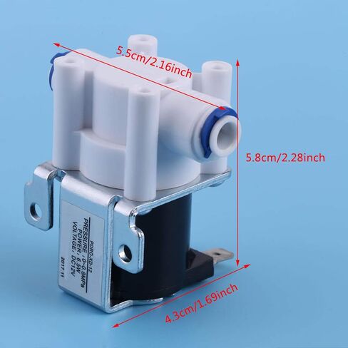 Water Valve, Puro-XD-12 Water Valve Power 6.5w DC 12V Water Electric Solenoid Magnetic Purifier Valve Quick Connect Normally Close for 1/4 inch Tube in Saudi Arabia