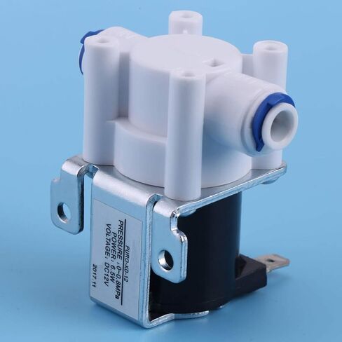 Water Valve, Puro-XD-12 Water Valve Power 6.5w DC 12V Water Electric Solenoid Magnetic Purifier Valve Quick Connect Normally Close for 1/4 inch Tube in Saudi Arabia