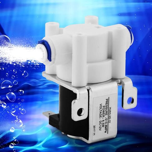 Water Valve, Puro-XD-12 Water Valve Power 6.5w DC 12V Water Electric Solenoid Magnetic Purifier Valve Quick Connect Normally Close for 1/4 inch Tube in Saudi Arabia