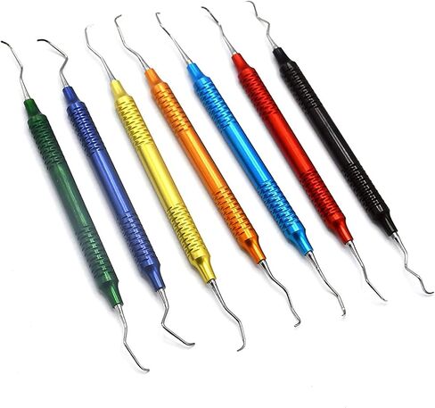 Gracey Curette Multicolor Scaler 7PC Periodontal Dental Instruments DN-2197 in Saudi Arabia