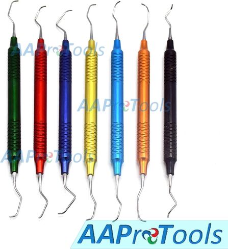 Gracey Curette Multicolor Scaler 7PC Periodontal Dental Instruments DN-2197 in Saudi Arabia