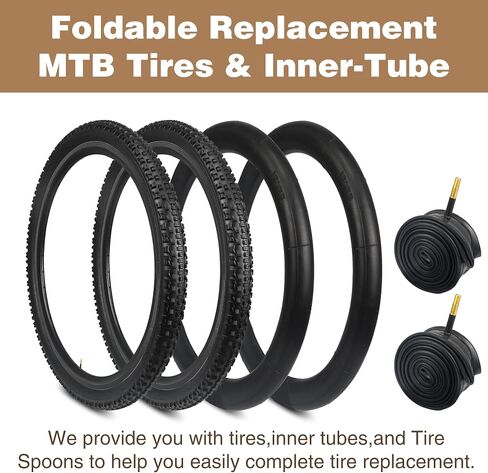 WEEROCK 2 Pack 26/27.5/29 Bike Tire,26X2.1/27.5X2.1/ 29X2.1 Mountain Bike Tire, MTB Tyre, with/Without Inner Tubes, Lightweight Folding Bead Replacement Tyre for 26/27.5/29 Inch Mountain Bicycles in Kuwait