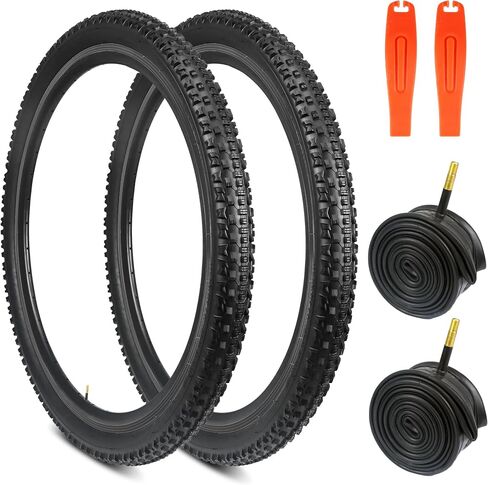WEEROCK 2 Pack 26/27.5/29 Bike Tire,26X2.1/27.5X2.1/ 29X2.1 Mountain Bike Tire, MTB Tyre, with/Without Inner Tubes, Lightweight Folding Bead Replacement Tyre for 26/27.5/29 Inch Mountain Bicycles in Kuwait