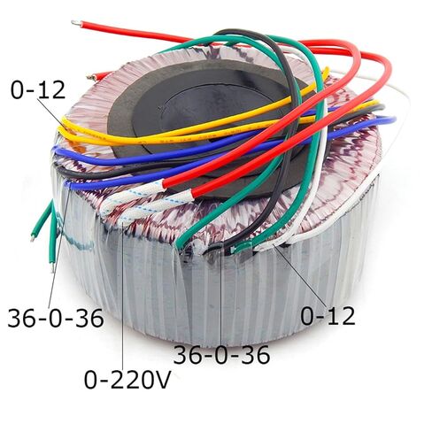 1PCS 500W محول طاقة Core Toroidal من سلك المينا النحاسي النقي لإخراج مضخم الصوت 36V 12V in Kuwait