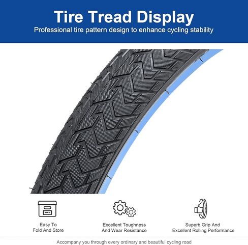 20x2.125 (57-406) إطارات الدراجة 20 بوصة إطار دراجة مناسبة لعام 20x2.10 20 × 2.125 إطار بديل للطي في المدينة/الطريق (واحد) in Saudi Arabia
