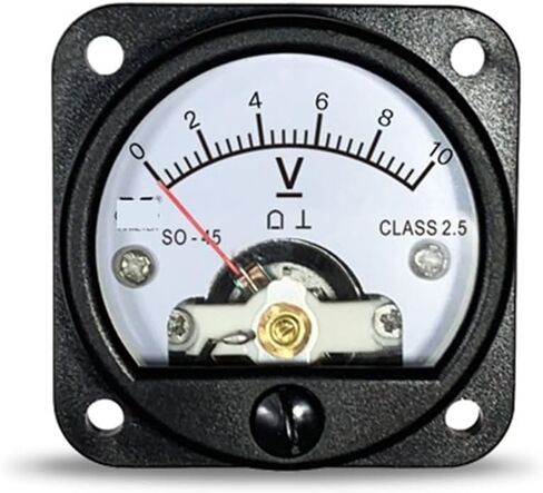 So-45 DC Voltmeter 5V 10V 15V 20V 30V 50V 75V 100V 150V 250V 500V 600V Circular Black Pointer Meter 1Pcs(DC 100V) in Saudi Arabia