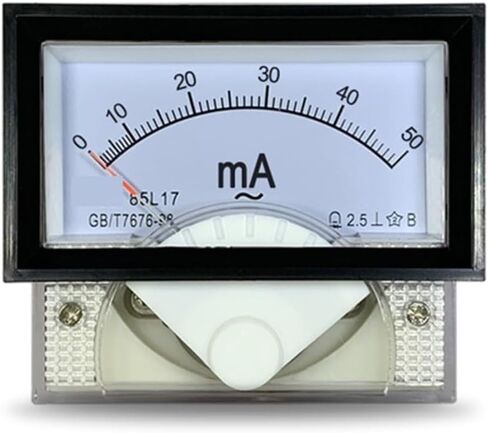 85L17 AC Milliammeter 5mA 10mA 20mA 30mA 50mA 100mA 200mA 300mA 500mA Black Frame Ammeter 40 * 70mm 1Pcs(AC 20mA) in Saudi Arabia