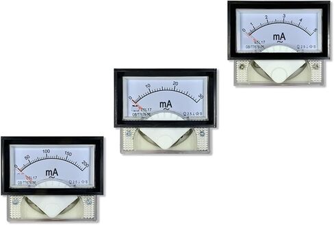 85L17 AC Milliammeter 5mA 10mA 20mA 30mA 50mA 100mA 200mA 300mA 500mA Black Frame Ammeter 40 * 70mm 1Pcs(AC 20mA) in Saudi Arabia