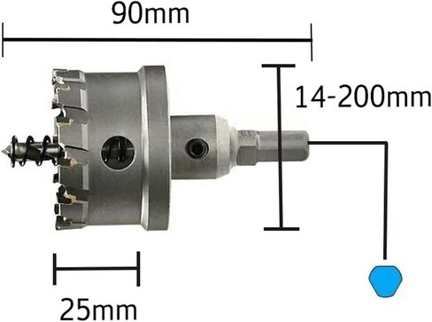 1pc 16-40mm core prill bit steel hole saw carbide tct carbide tip drill bit metal ctrilling tool tools (25 mm) in Saudi Arabia