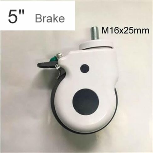 5 Inch Beds Wheel Caster with Bearing Mute Wearable for Trolley Electronic Equipment 1pcs(40mm no Brake) in Saudi Arabia