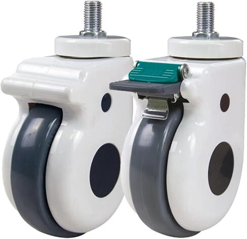 5 Inch Beds Wheel Caster with Bearing Mute Wearable for Trolley Electronic Equipment 1pcs(40mm no Brake) in Saudi Arabia