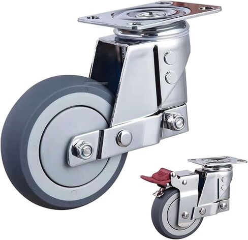 Silent Damping Universal Wheel with Spring Wheel Anti-Seismic Caster,for Heavy Equipment 1Pcs(with Brake,3 inch) in Saudi Arabia