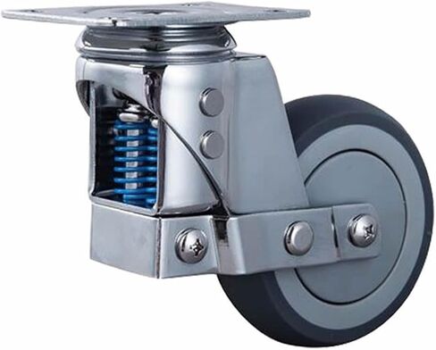 Silent Damping Universal Wheel with Spring Wheel Anti-Seismic Caster,for Heavy Equipment 1Pcs(with Brake,3 inch) in Saudi Arabia