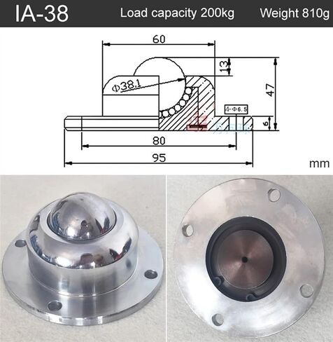 Heavy Duty 19 25 38 Precision Universal Ball Bearing Casters Wheel Round 3 Holes Transmission 1pcs(IA-25) in Saudi Arabia