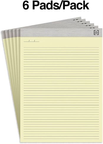 Staples TRU RED™ Notepad, 8.5" x 11.75", Narrow Ruled, White, 50 Sheets/Pad, 6 Pads/Pack (TR57378) in Saudi Arabia
