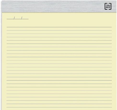 Staples TRU RED™ Notepad, 8.5" x 11.75", Narrow Ruled, White, 50 Sheets/Pad, 6 Pads/Pack (TR57378) in Saudi Arabia