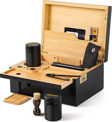 Wooden Treasure Chest Box Vintage Decorative Storage Box With Lock for Home Decor Great Father Day Gifts - 9.2" x 6.3" x 3.7" in Kuwait