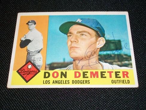 La Dodgers Don DeMeter Auto وقع 1960 Topps Card #234 JSA Stamp N - بطاقات البيسبول الموقعة in Saudi Arabia