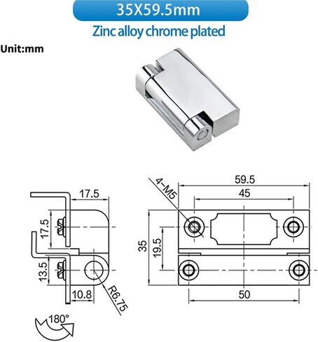 مفصلية سبيكة الزنك دون تخميد hinge1pcs (22x30-shromeplated) in Kuwait