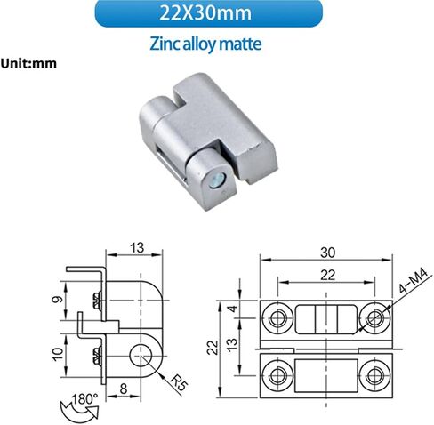 مفصلية سبيكة الزنك دون تخميد hinge1pcs (22x30-shromeplated) in Kuwait