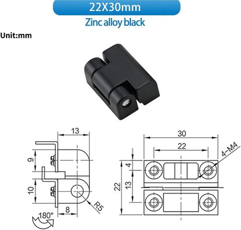 مفصلية سبيكة الزنك دون تخميد hinge1pcs (22x30-shromeplated) in Kuwait