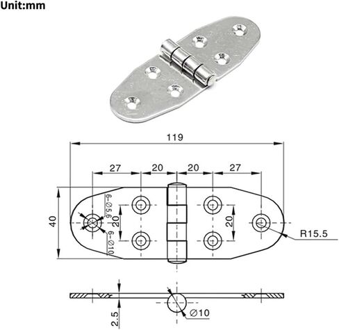 Circular Hinge Accessories Folding Load-Bearing 1Pcs(Iron) in Saudi Arabia