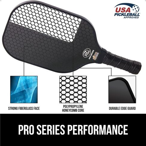 Gorilla Gear USAPA Approved Pickleball Starter Set, Fiberglass Paddles with Bag and Balls, Indoor Outdoor Court Use, Comfortable Racket Grip, Oversized Sweet Spot Pickle Ball Paddle for Men, Women in Saudi Arabia
