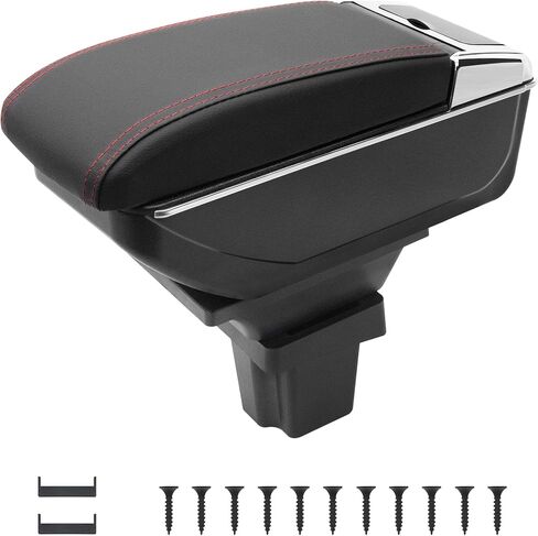 Car Armrest Box for Chevrolet Chevy Trax Accessories Center Console Cup Holder Leather Double-Layer Storage Box with 7 USB Ports (2016-2020 Trax, 7USB Black Thread) in Saudi Arabia