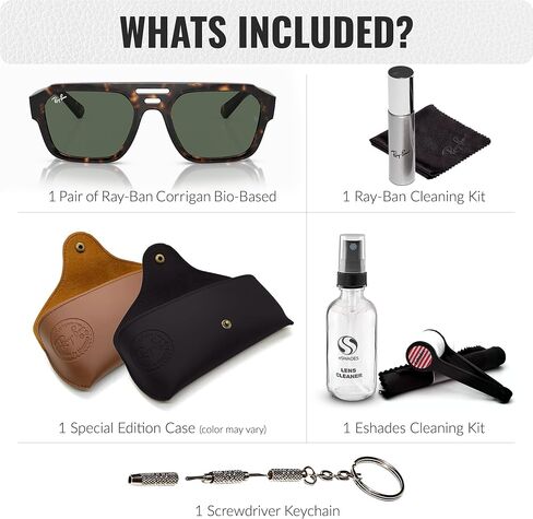 RAY-BAN RB4397 Corrigan Bio Square-Round Roundsistes Grasshes مع حزمة مجموعة النظارات الرسمية in Saudi Arabia
