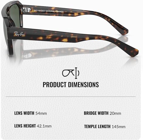 RAY-BAN RB4397 Corrigan Bio Square-Round Roundsistes Grasshes مع حزمة مجموعة النظارات الرسمية in Saudi Arabia