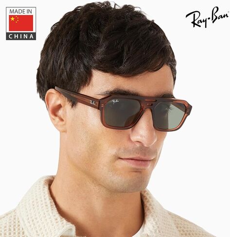 RAY-BAN RB4397 Corrigan Bio Square-Round Roundsistes Grasshes مع حزمة مجموعة النظارات الرسمية in Saudi Arabia