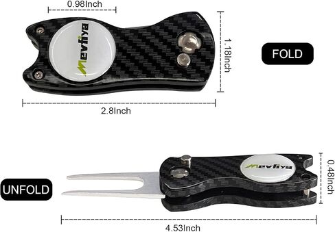 Switchblade Golf Divot Repair Tool with Magnetic Ball Marker – Foldable Metal Golf Ball Marker and Divot Tool for Golfers in Saudi Arabia