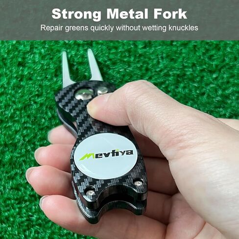 Switchblade Golf Divot Repair Tool with Magnetic Ball Marker – Foldable Metal Golf Ball Marker and Divot Tool for Golfers in Saudi Arabia