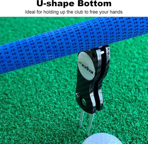 Switchblade Golf Divot Repair Tool with Magnetic Ball Marker – Foldable Metal Golf Ball Marker and Divot Tool for Golfers in Saudi Arabia