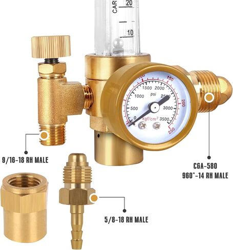 BO WELD Argon CO2 Regulator Flow Meter Gas Regulator with 6.8ft Gas Hose for TIG MIG Welder in Saudi Arabia