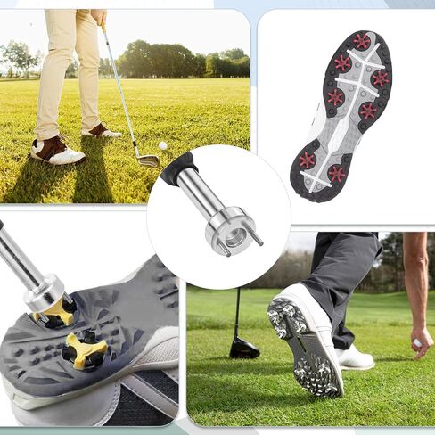 Golf Shoe Spikes Wrench, Stainless Steel Golf Shoe Spike Removal Tool with Comfortable Grip, Universal Golf Shoes Softspikes Remover, Golf Shoe Cleat Wrenches in Saudi Arabia