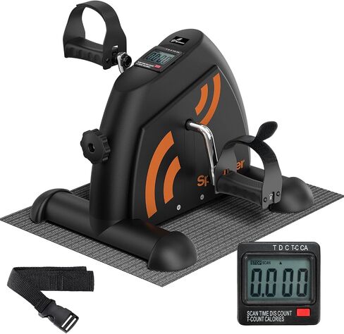 Under Desk Bike Pedal Exerciser: Sportneer Mini Exercise Bike Portable Peddler Sitting for Seniors with LCD Display Arm & Leg Bike Pedals Exerciser with Anti-Skid Mat for Home Office in Saudi Arabia