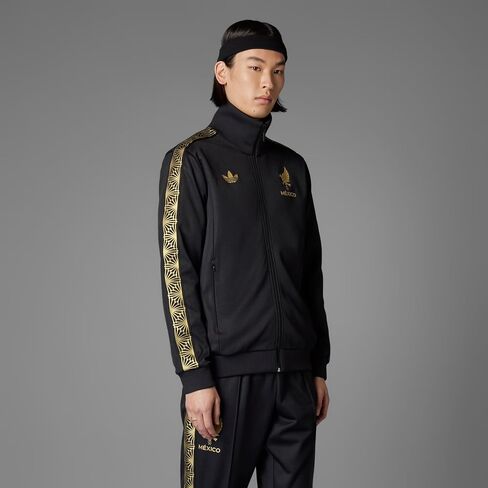 adidas ORIGINALS MEN'S MEXICO GOLD SLIM FIT TRACK JACKET, BLACK, MEDIUM in Saudi Arabia